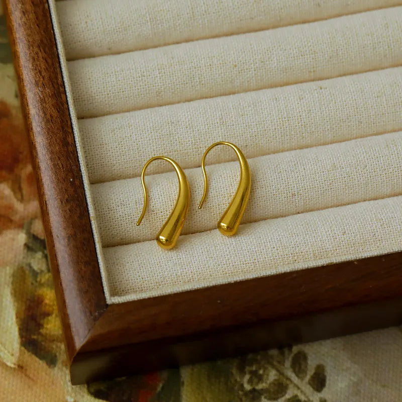 Geometric Gold-Plated Stud Earrings