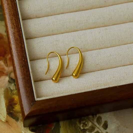 Geometric Gold-Plated Stud Earrings