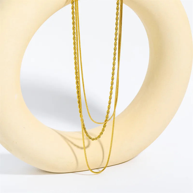 Triple Layer Chain Necklace
