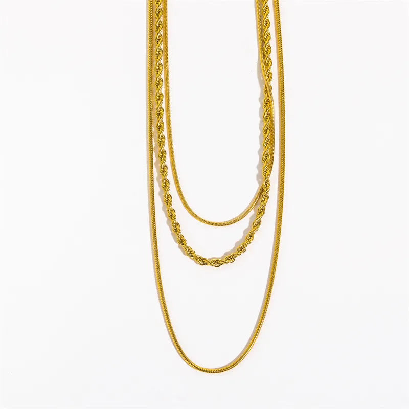 Triple Layer Chain Necklace