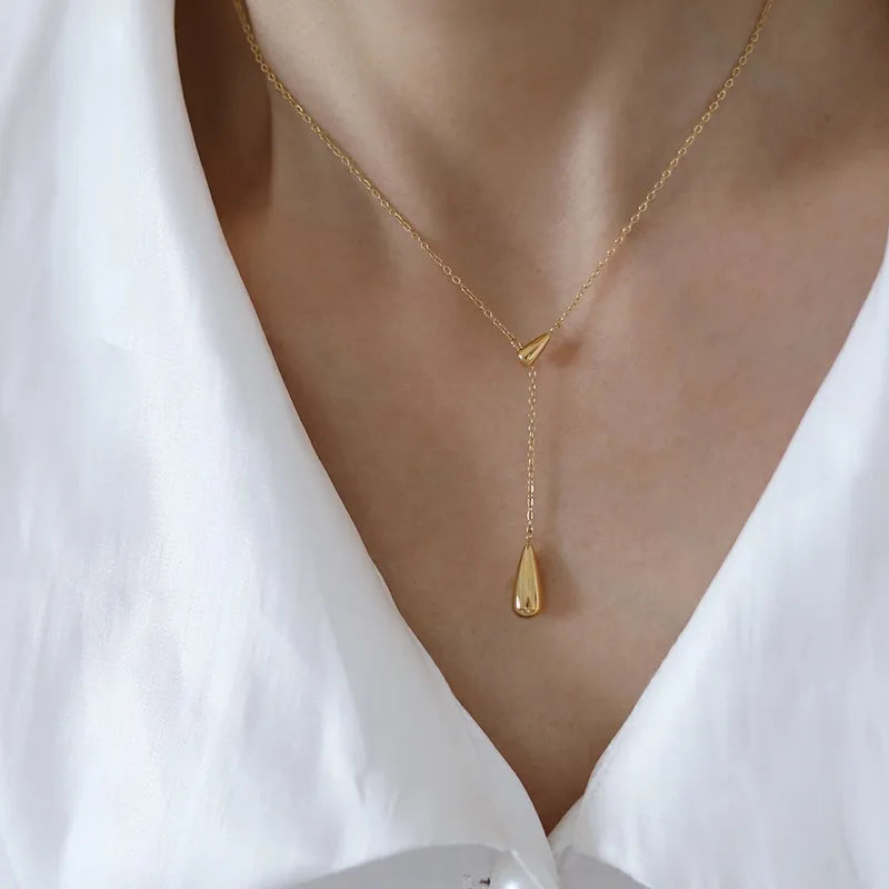 Solitaire Drop Necklace