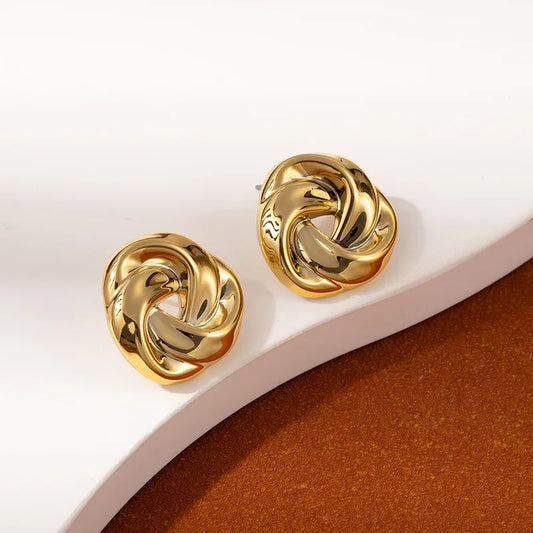 Gilded Interlace Studs