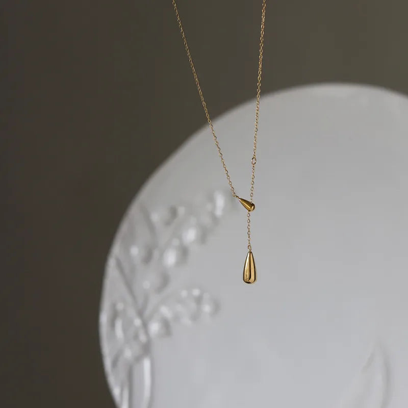 Solitaire Drop Necklace