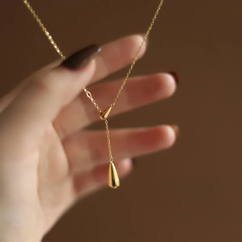 Solitaire Drop Necklace