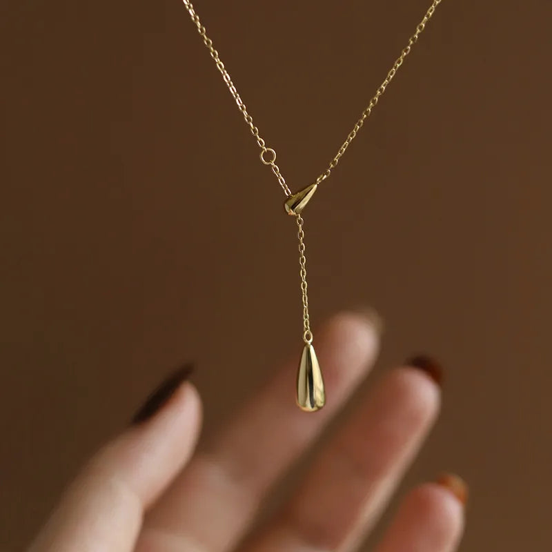 Solitaire Drop Necklace