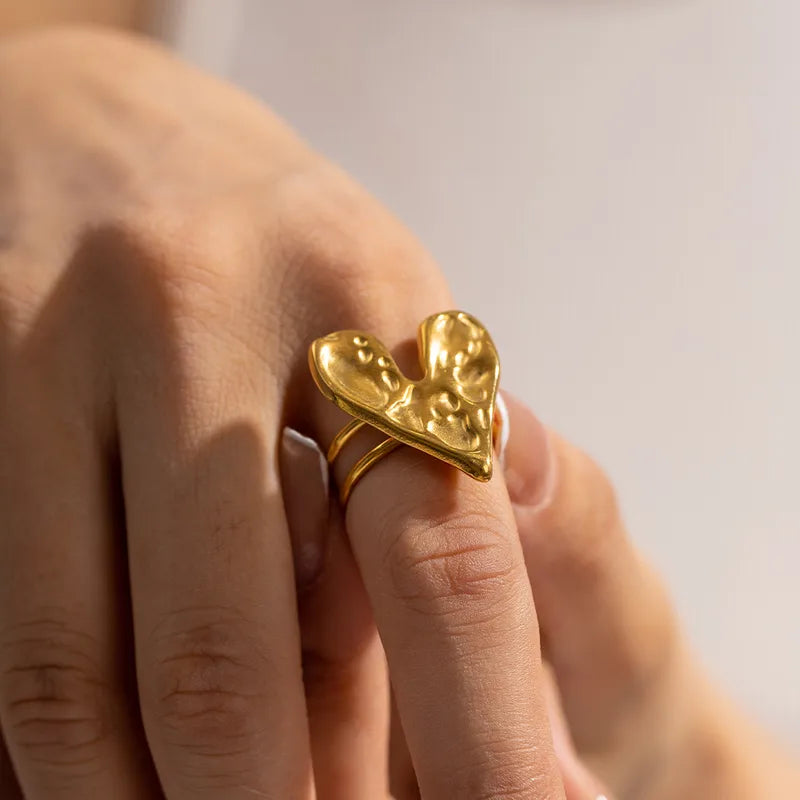Heart-Shaped Open Ring